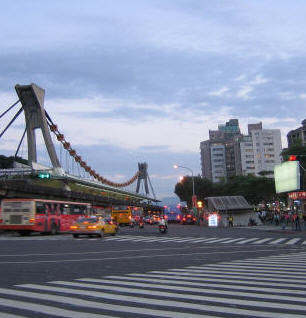 On the way to Shilin Night Market at twilight